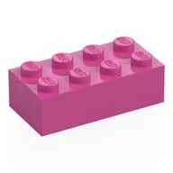 Brick 2 x 4 / Medium Dark Pink