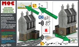 RAILROAD INTERLOCKING TOWER WITH SWITCH TRACK