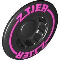 Lego Hub Cap 24mm without Tube with Dark Pink 'Z TIER' print
