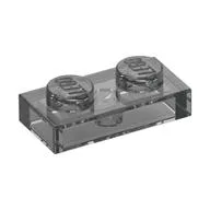 Plate 1 x 2 / Trans-Black