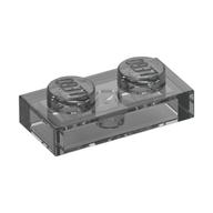 Lego Plate 1 x 2 / Trans-Black