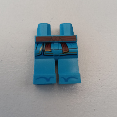 Lego Hips and Dark Azure Legs with Robe Ends, Gold and Dark Red Trim print