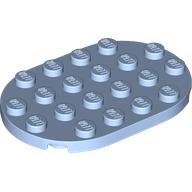 Lego Plate Round 4 x 6 / Bright Light Blue