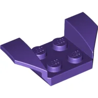 Mudguard 2 x 4 with 2 x 2 Studs and Flared Wings / Dark Purple