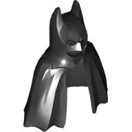 Mask, Batman Cowl with Straight, Wide Cape / Black