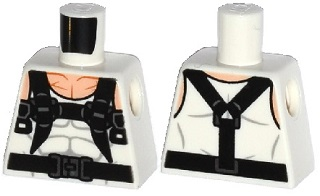 Lego Torso Spider-Man Muscles Outline with Black Suspenders Pattern (Rhino)
