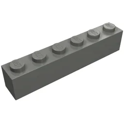 Brick 1 x 6 / Dark Bluish Gray