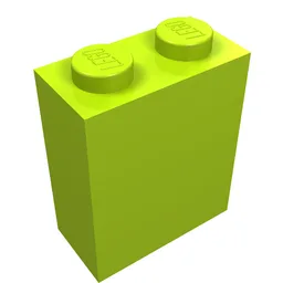 Brick 1 x 2 x 2 with Inside Stud Holder / Lime