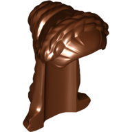 Lego Hair Breads, Long, Knot / Reddish Brown