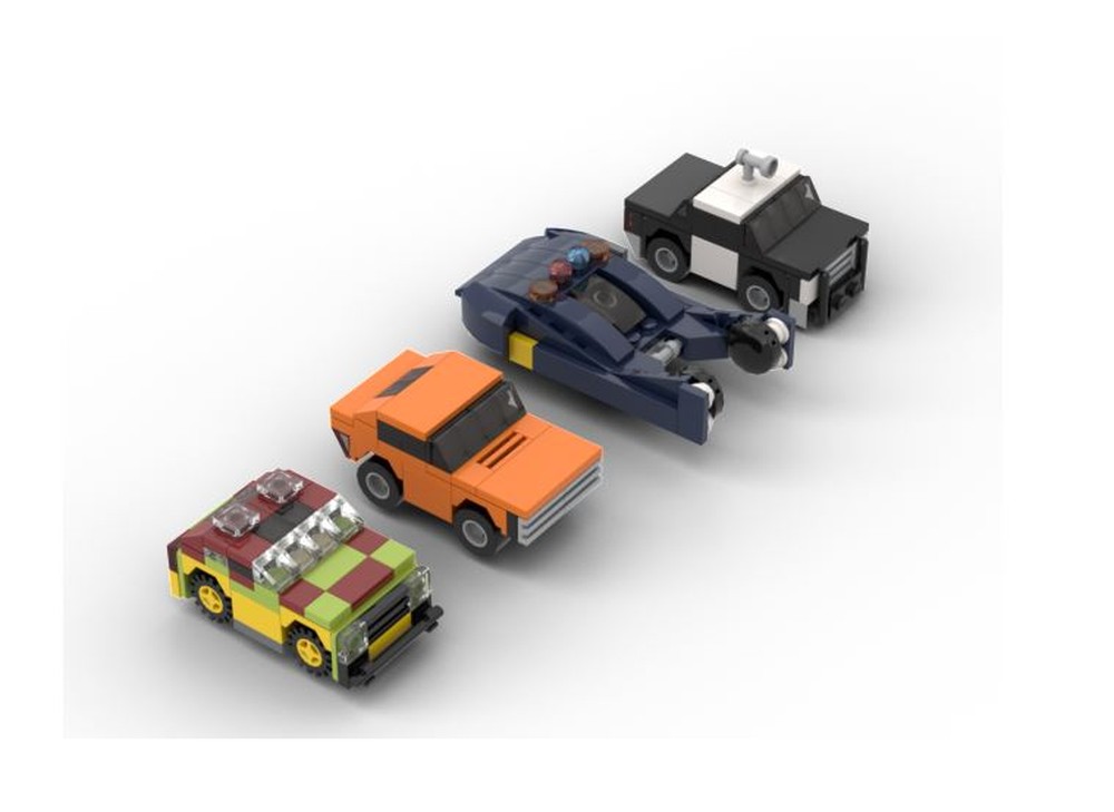 Lego Dimension Style Iconic Movie & TV Cars