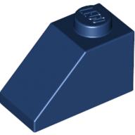 Lego Brick Sloped 45° 2 x 1 with Bottom Pin / Dark Blue