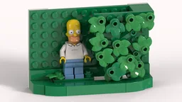 Homer Simpson backing into bushes TV