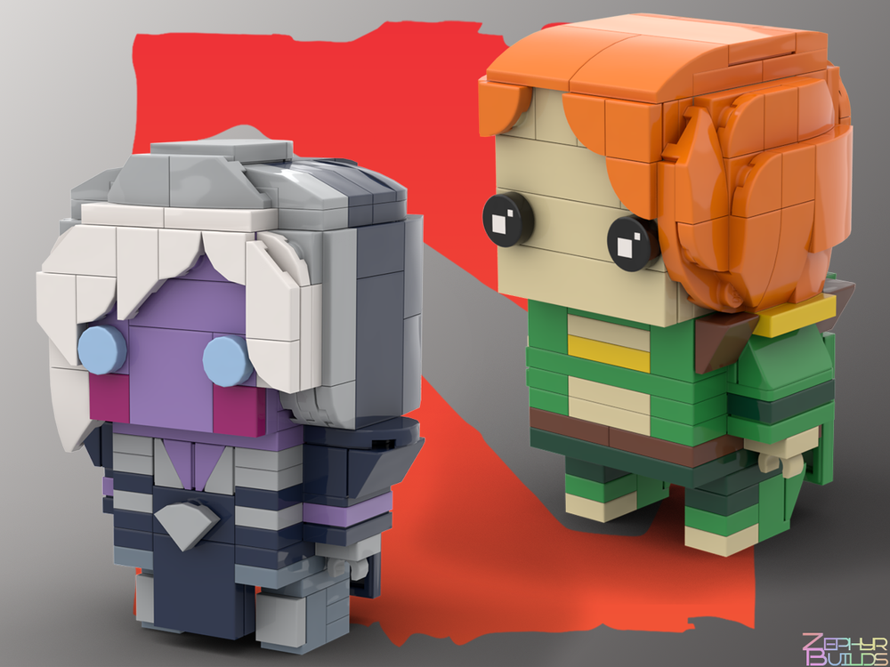 Lego DOTA 2 Adversarial Archers Brickheadz (Lyralei/Windranger/Windrunner and Traxex/Drow Ranger)