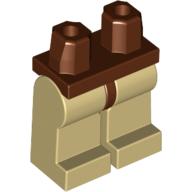 Lego Hips and Tan Legs / Reddish Brown