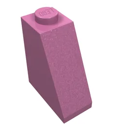 Brick Sloped 65° 2 x 1 x 2 / Dark Pink