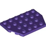 Wedge Plate 4 x 6 Cut Corners / Dark Purple