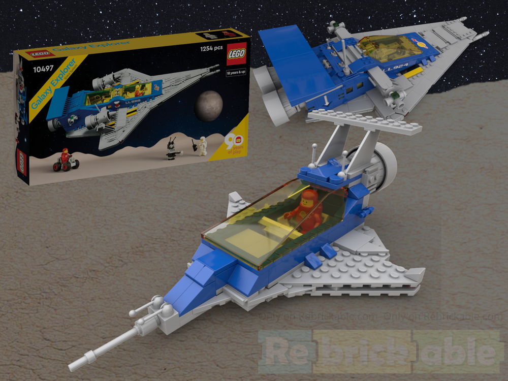 Lego Galaxy One Man Spaceship (alternative, with Galaxy Cruiser) from 10497 Galaxy Explorer