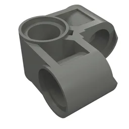 Technic Pin Connector Perpendicular 2 x 2 Bent / Dark Bluish Gray