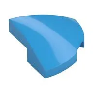 Brick Round Corner, Curved 2 x 2 x 2/3 Quarter Circle With 1 x 1 Bottom Cutout / Dark Azure