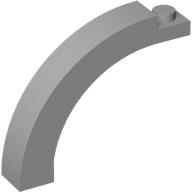 Lego Brick Arch 1 x 5 x 3 1/3 Curved Top / Light Bluish Gray