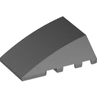 Brick Wedged, Curved 4 x 4 No Top Studs / Dark Bluish Gray