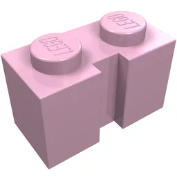 Brick Special 1 x 2 with Groove / Bright Pink