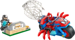 Spidey on his Motorcycle vs. Rhino