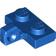Hinge Plate 1 x 2 Locking with 1 Finger on Side, with Groove / Blue