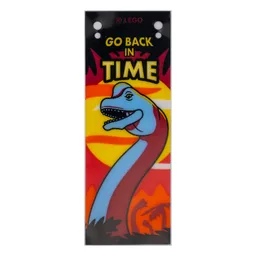 Banner, 'GO BACK IN TIME', Dinosaur Print / Trans-Clear