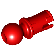 Lego Technic Pin with Friction Ridges Lengthwise and Towball / Red