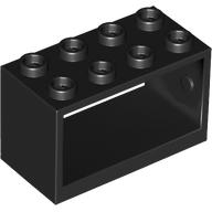 Lego String Reel 2 x 4 x 2 Holder With Open Studs / Black