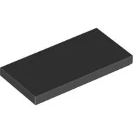 Tile 2 x 4 with Groove / Black