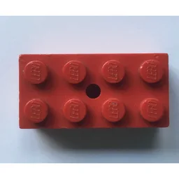 Brick 2 x 4 without Cross Supports, with Hole in Top