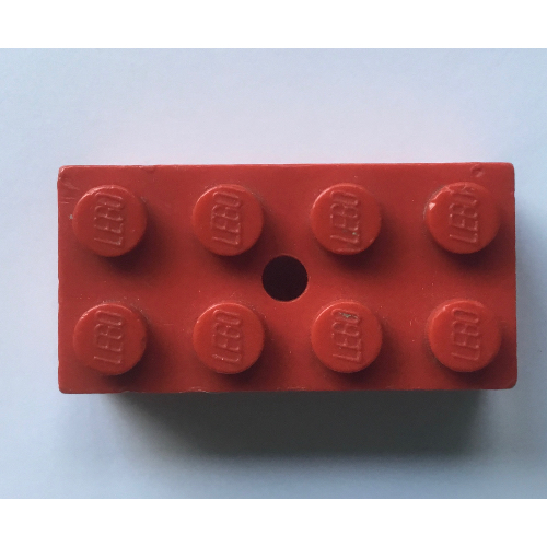 Lego Brick 2 x 4 without Cross Supports, with Hole in Top