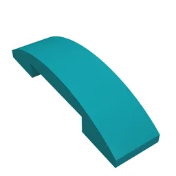 Brick Curved 4 x 1 Double, No Studs / Dark Turquoise