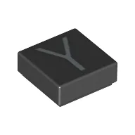Tile 1 x 1 with letter Capital Y Print