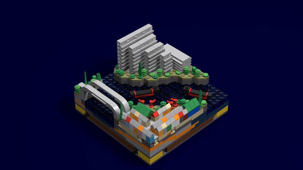 Lego 20x20 Micro City Connectable Waterfront #03