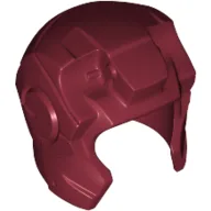 Helmet Space with Open Face Rounded, Top Hinge / Dark Red