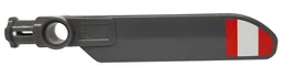 Technic Rotor Blade Small with Axle and Pin Connector End with Red and White Stripes (Unequal Width) Pattern on Bottom (Sticker) - Set 42020