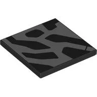 Tile 4 x 4 with Silver Shapes Print