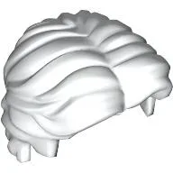Hair Short Wavy with Center Part / White