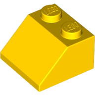 Lego Brick Sloped 45° 2 x 2 / Yellow