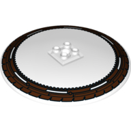 Lego Dish 10 x 10 Inverted (Radar) with Wheel / Tire Print