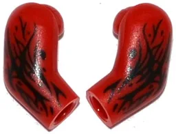 Arm, (Matching Left and Right) Pair with Black Tendrils Pattern (Carnage) / Red