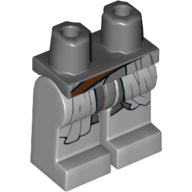 Lego Hips and Light Bluish Gray Legs with Robe and Reddish Brown Strap Print (Rey) / Dark Bluish Gray