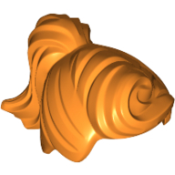 Lego Hair Ponytail and Fringe / Orange