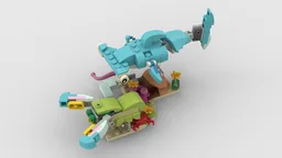 Hammerhead shark and lobster
