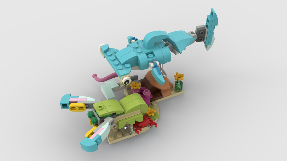 Lego Hammerhead shark and lobster
