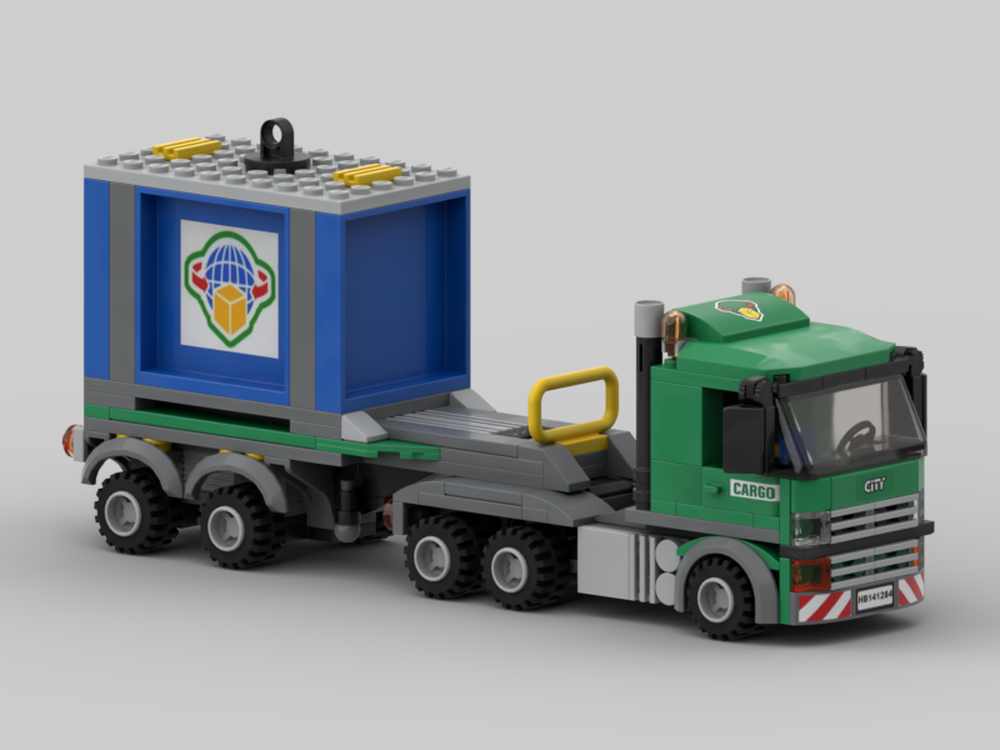 Lego Cargo Cabover & Container Trailer