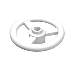 Technic Steering Wheel Small (3 Studs Diameter) / White